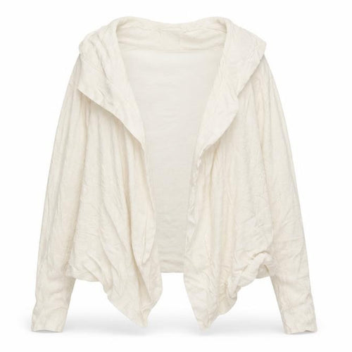 The White Company Women Ivory UK 12 Open Waterfall Knit Cardigan