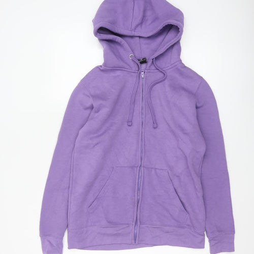 Emporio 11 Women Purple S Full Zip Hooded Fleece Hoodie