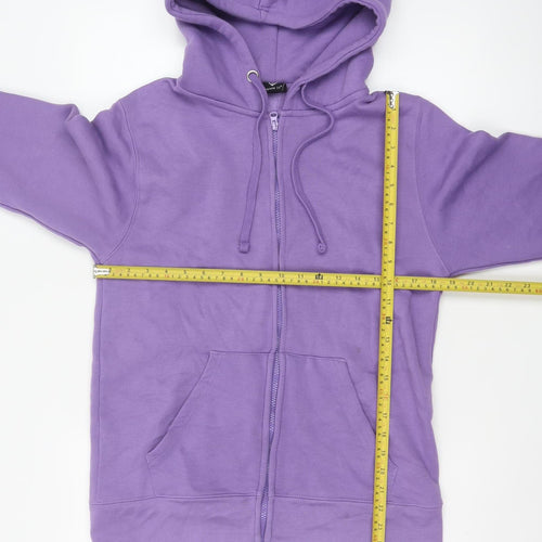 Emporio 11 Women Purple S Full Zip Hooded Fleece Hoodie