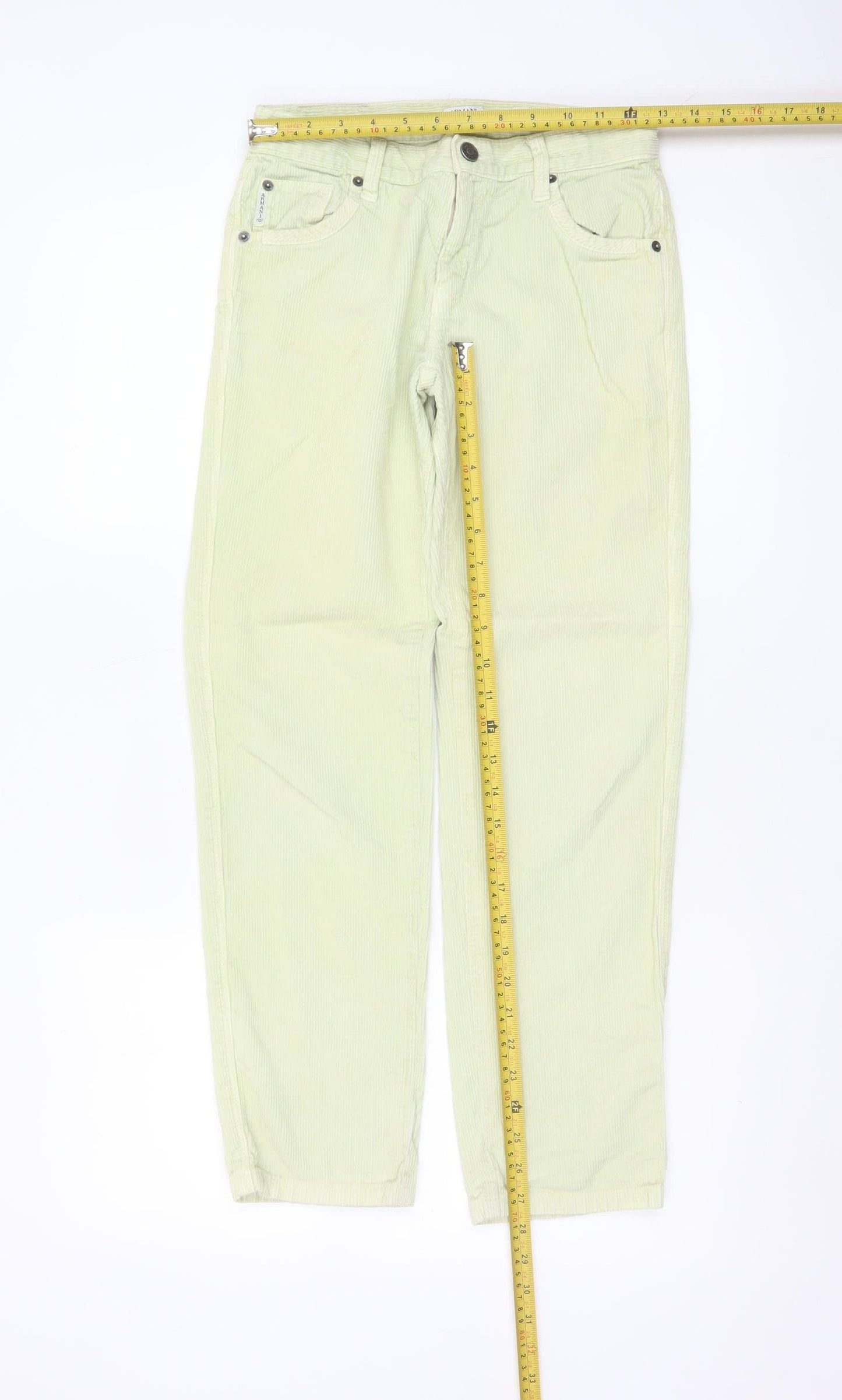 Armani Teen Boys Green 11 Years Corduroy Chino Trousers 148cm
