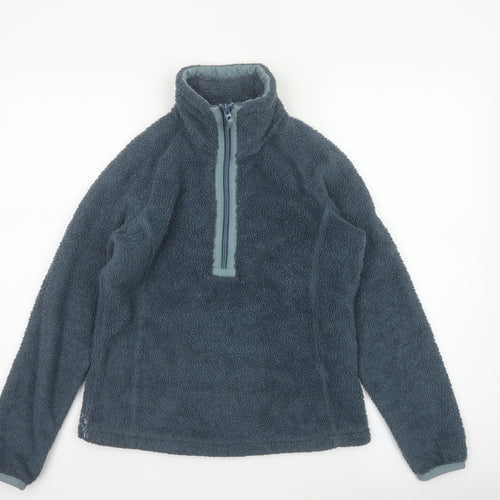 Craghoppers Women Grey UK 10 1/4 Zip Fleece Pullover Sweatshirt