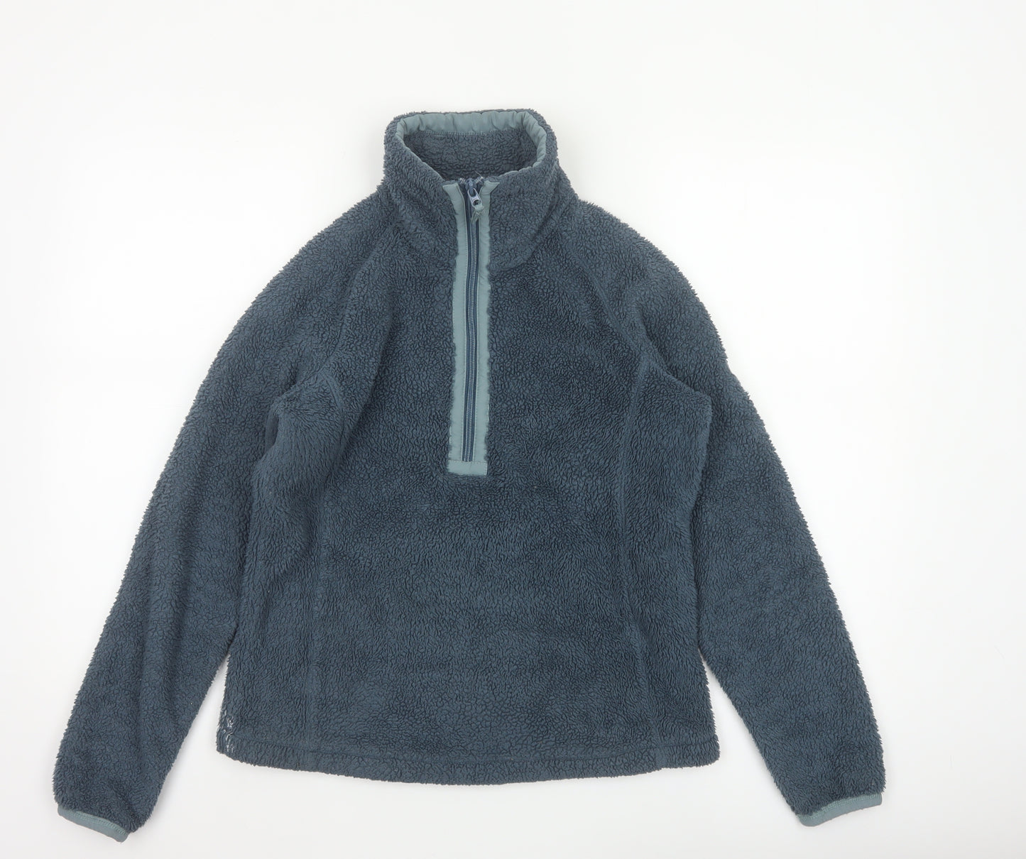 Craghoppers Women Grey UK 10 1/4 Zip Fleece Pullover Sweatshirt