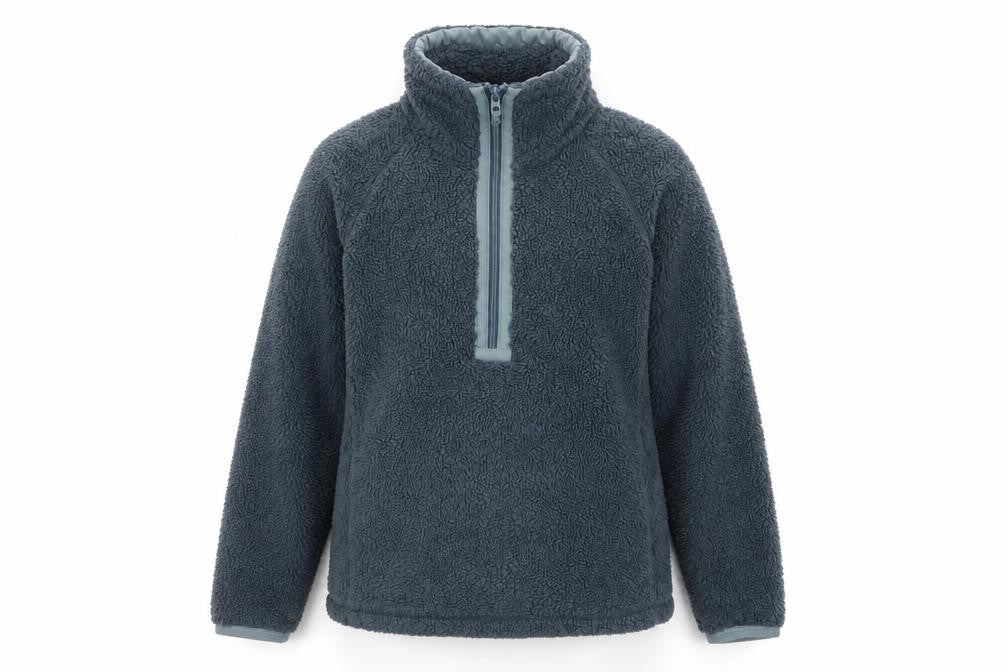 Craghoppers Women Grey UK 10 1/4 Zip Fleece Pullover Sweatshirt