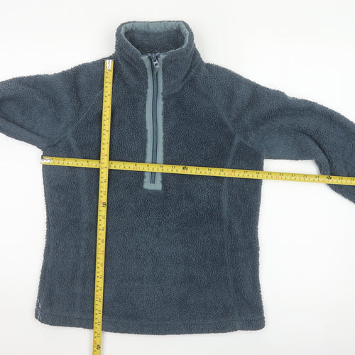 Craghoppers Women Grey UK 10 1/4 Zip Fleece Pullover Sweatshirt