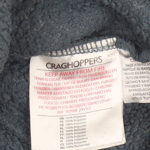 Craghoppers Women Grey UK 10 1/4 Zip Fleece Pullover Sweatshirt
