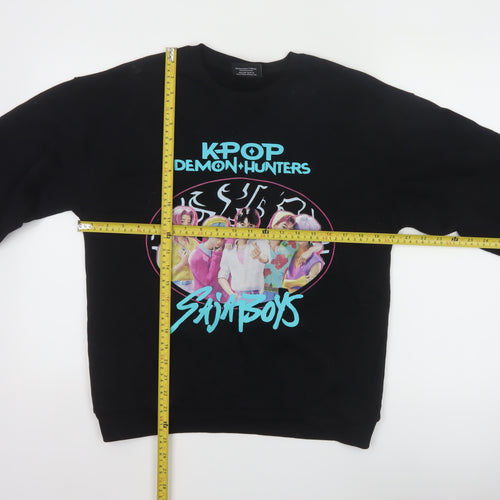 Netflix KPop Demon Hunters Saja Boys Black 13 Years Graphic Sweatshirt
