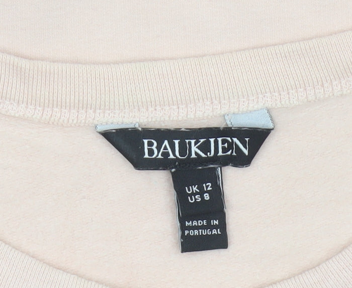 Baukjen Women Beige UK 12 Pullover Crew Neck Sweatshirt