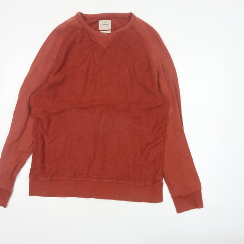 White Stuff Men’s Orange M Crew Neck Cotton Pullover Sweatshirt