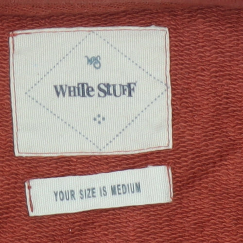 White Stuff Men’s Orange M Crew Neck Cotton Pullover Sweatshirt