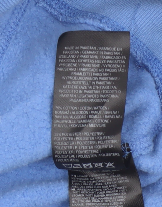 Jack Wills Women's Blue UK 12 Pullover Hoodie Logo Pockets