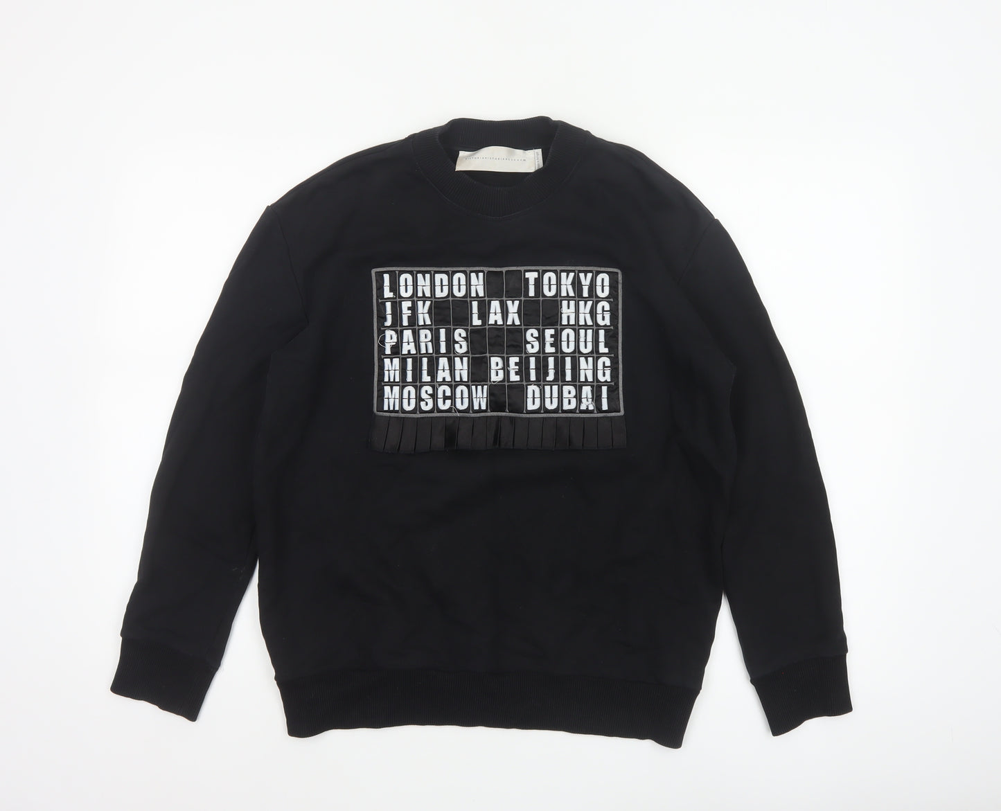 Victoria Victoria Beckham Women Black M City Graphic Pullover Sweatshirt