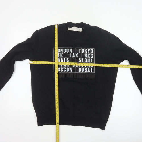 Victoria Victoria Beckham Women Black M City Graphic Pullover Sweatshirt