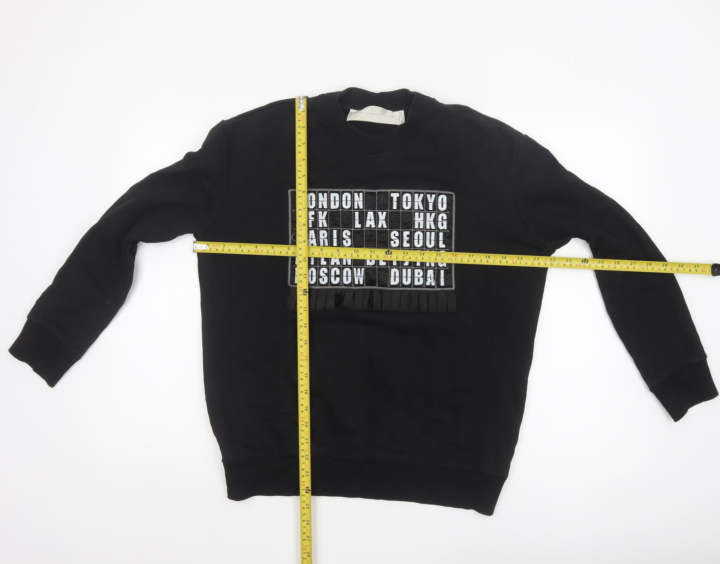 Victoria Victoria Beckham Women Black M City Graphic Pullover Sweatshirt