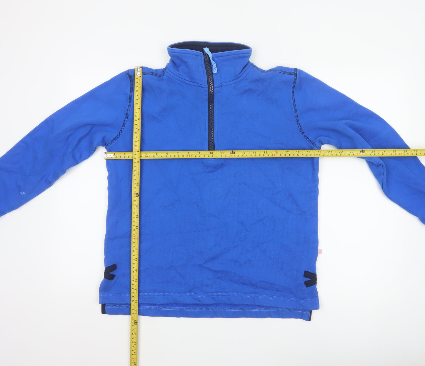 Dock of the Bay Women’s Blue Size 12 1/2 Zip Nautical Sweatshirt