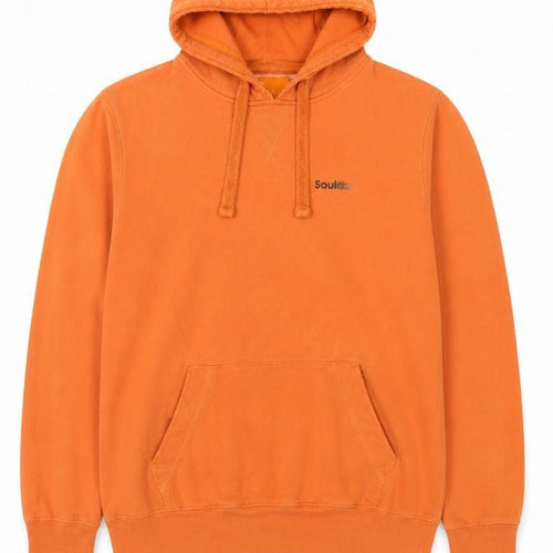 SoulCal Men’s Orange L Pullover Hoodie Fleece Logo Pocket