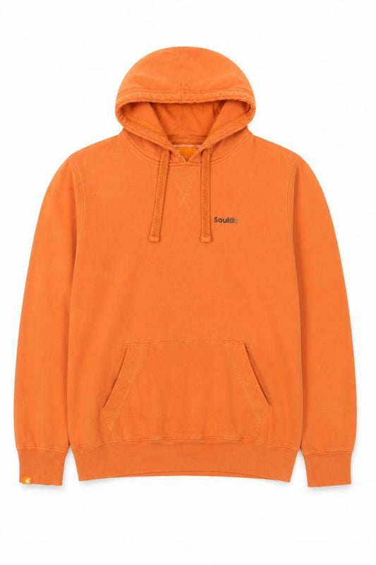 SoulCal Men’s Orange L Pullover Hoodie Fleece Logo Pocket