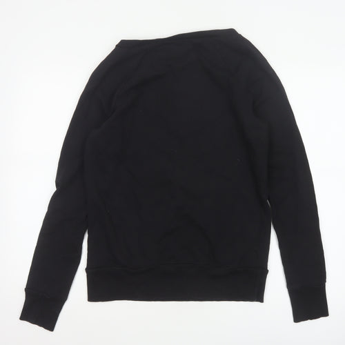 FC Jeans Women’s Black M Sequin Lizard Crew Neck Cotton Sweatshirt