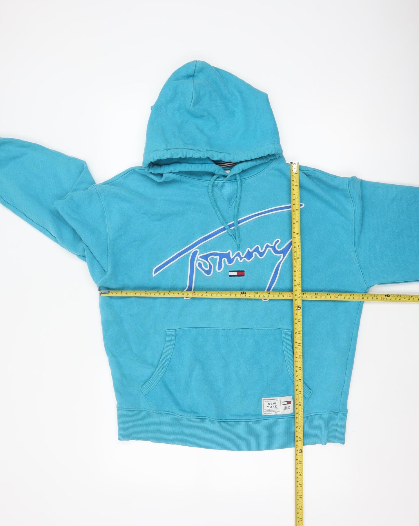 Tommy Jeans Women’s Blue M Pullover Logo Hoodie Cotton
