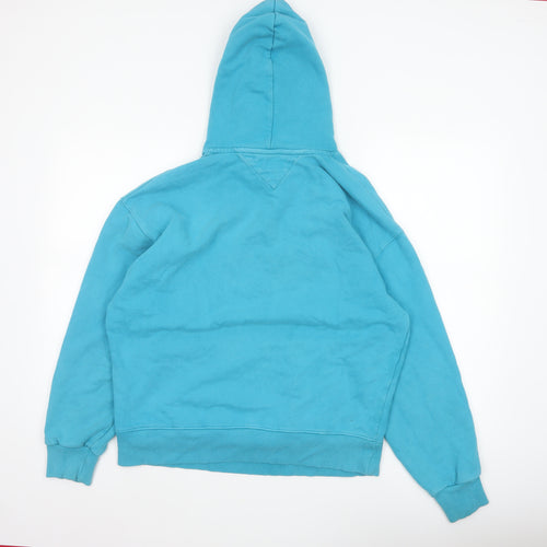 Tommy Jeans Women’s Blue M Pullover Logo Hoodie Cotton