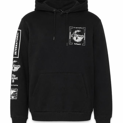 Next Men’s Black S Pullover Hoodie Worldwide Graphic Print