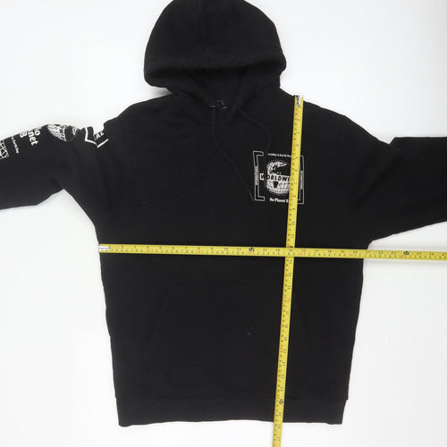 Next Men’s Black S Pullover Hoodie Worldwide Graphic Print