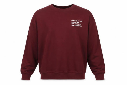 New Look Men’s Red L Pullover Sweatshirt NYC Graphic Print Crew Neck