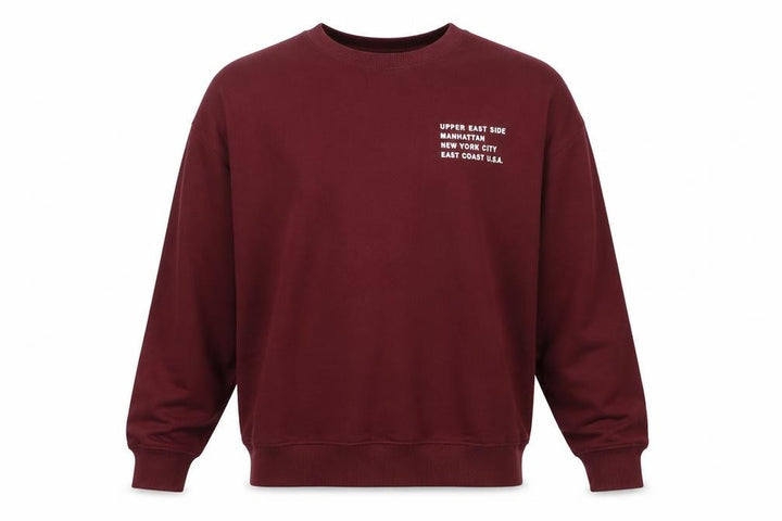 New Look Men’s Red L Pullover Sweatshirt NYC Graphic Print Crew Neck