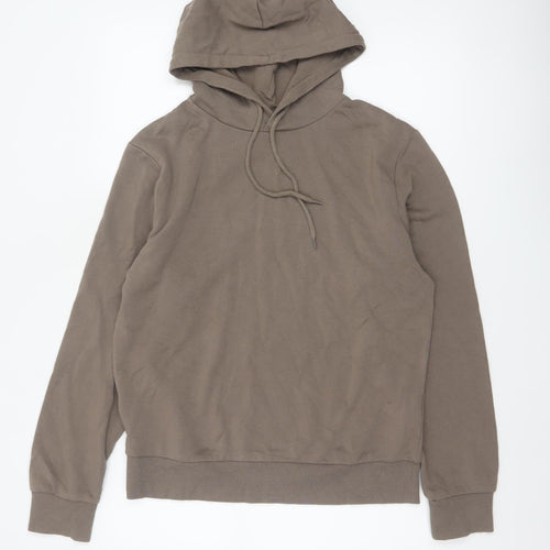 Jack & Jones Men’s Brown S Pullover Hoodie Logo Graphic Fleece