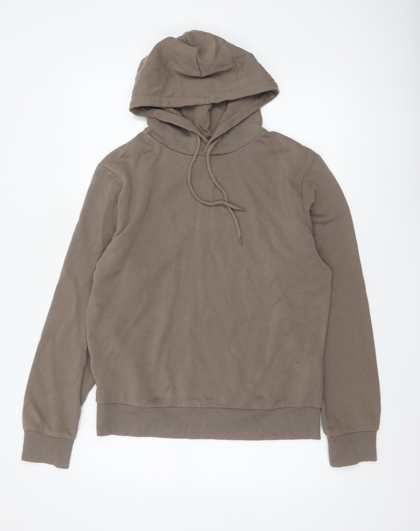 Jack & Jones Men’s Brown S Pullover Hoodie Logo Graphic Fleece