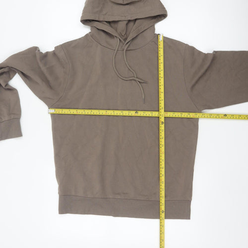 Jack & Jones Men’s Brown S Pullover Hoodie Logo Graphic Fleece