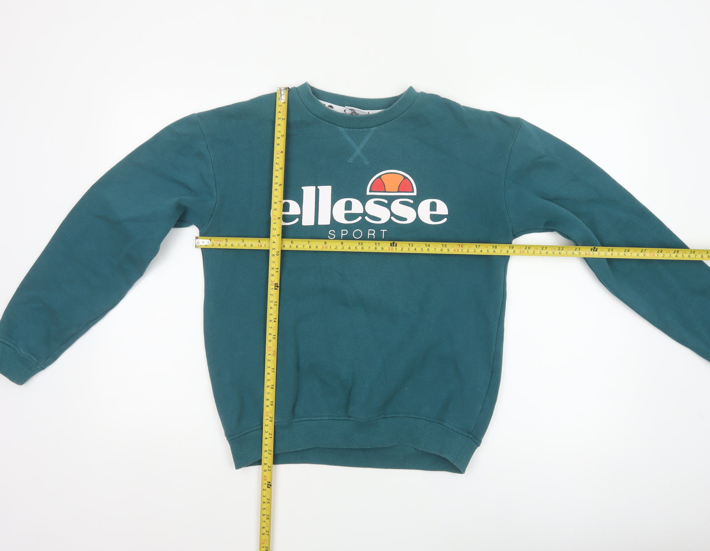 Ellesse Women’s Green UK 8 Logo Graphic Crew Neck Pullover Sweatshirt