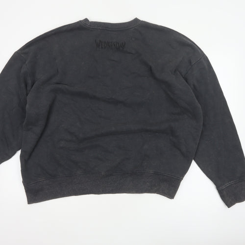 Wednesday x Primark Women’s Black L Oversized Graphic Crew Sweatshirt