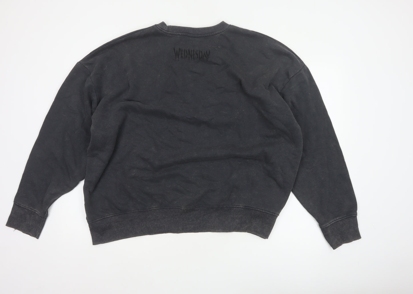 Wednesday x Primark Women’s Black L Oversized Graphic Crew Sweatshirt