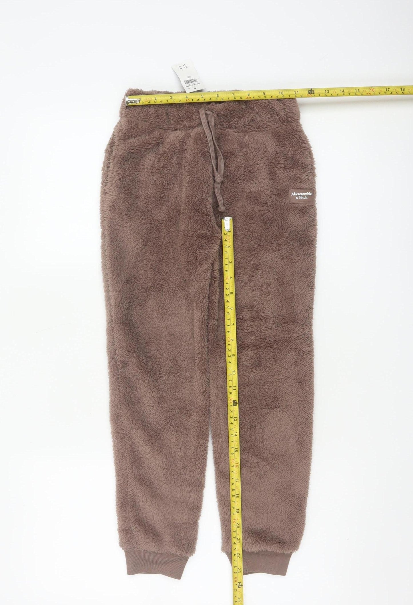 Abercrombie & Fitch Girls Brown 9-10 Years Faux Fur Fleece Jogger Trousers