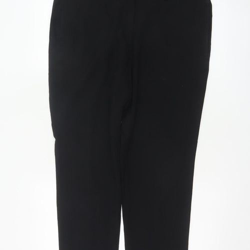 Marks & Spencer Women Black UK 14 Straight Tailored Work Trousers