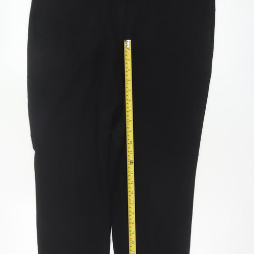 Marks & Spencer Women Black UK 14 Straight Tailored Work Trousers