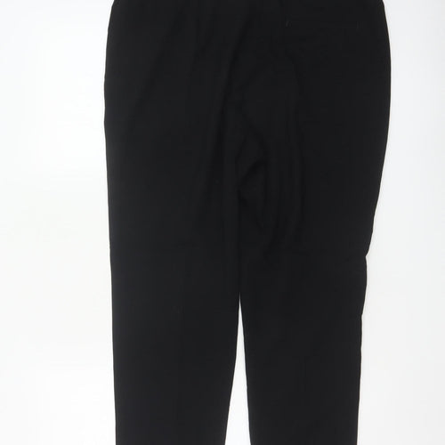 Marks & Spencer Women Black UK 14 Straight Tailored Work Trousers