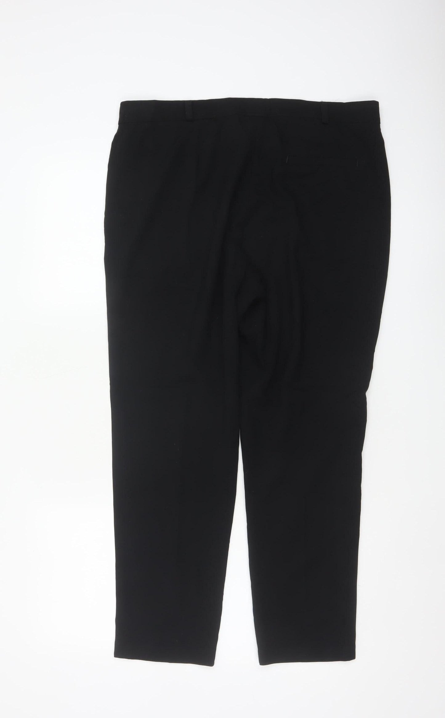 Marks & Spencer Women Black UK 14 Straight Tailored Work Trousers
