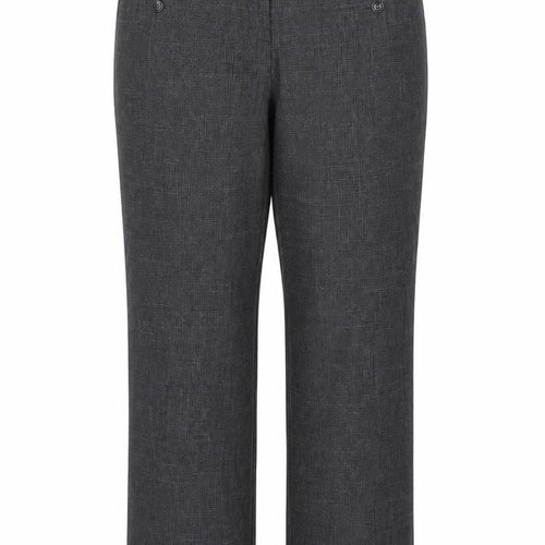 M&Co Women’s Grey Size 16 Herringbone Tailored Straight Trousers