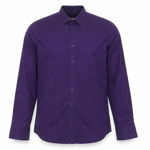 Pink Men’s Purple 15.5 Slim Fit Check Cotton Button-Up Shirt