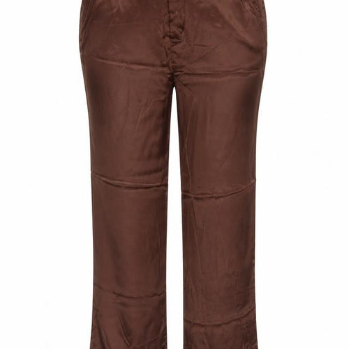 Zara Women Brown Flared Viscose Stretch Trousers UK 12