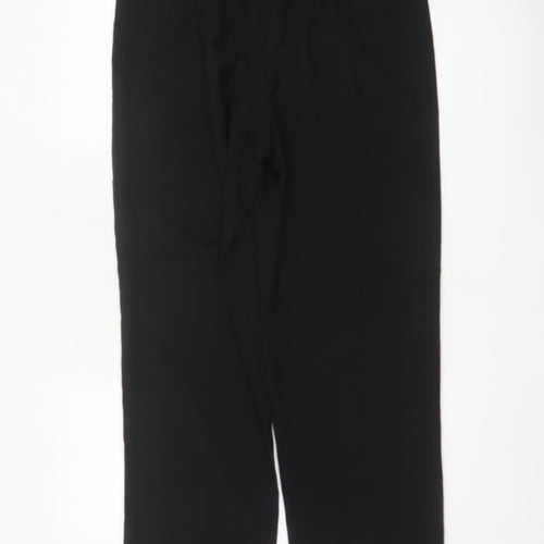 Marks & Spencer Women Black UK 14 Wool Blend Tapered Dress Trousers