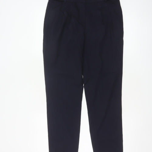 Next Women Black UK 8 Tall Tapered Work Dress Trousers Pockets