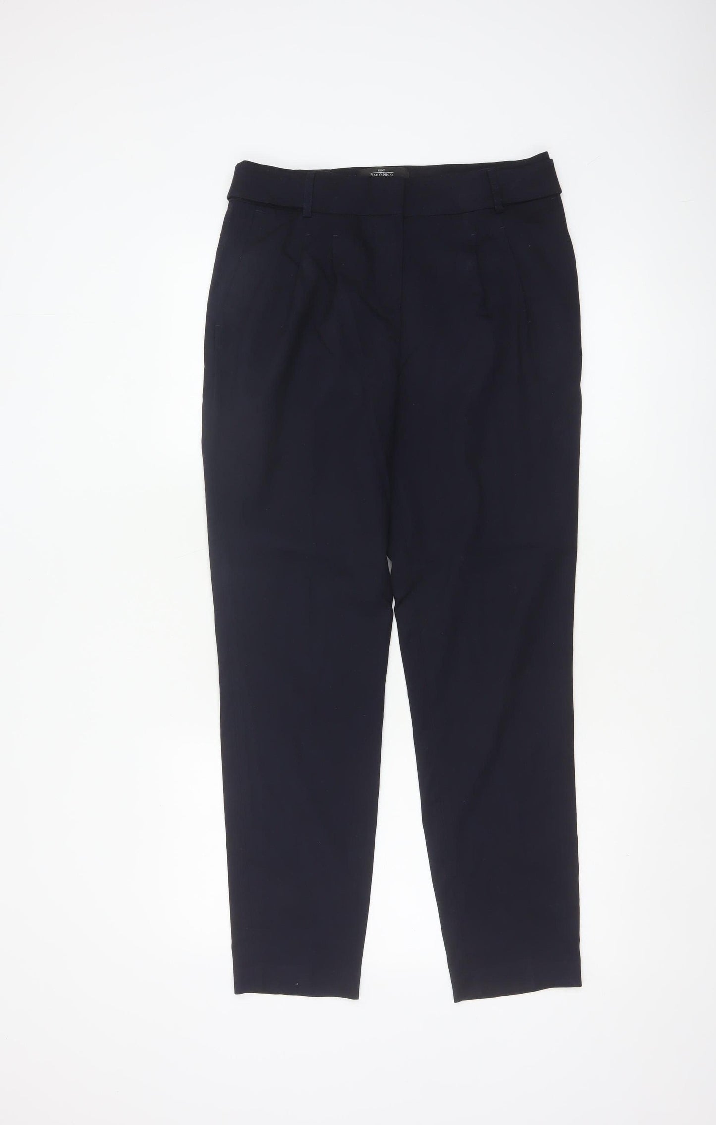 Next Women Black UK 8 Tall Tapered Work Dress Trousers Pockets