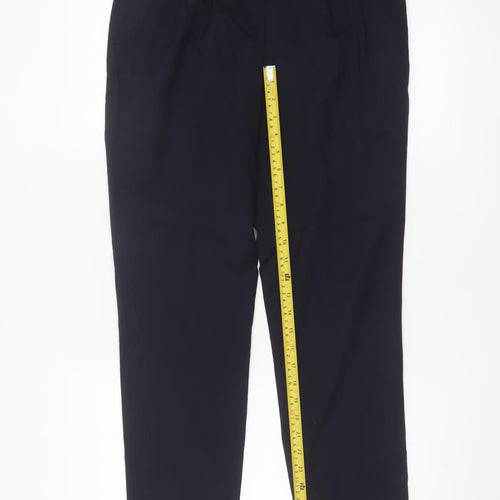 Next Women Black UK 8 Tall Tapered Work Dress Trousers Pockets