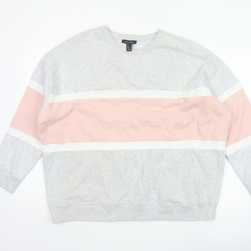 New Look Women’s Multicoloured Colourblock Fleece Sweatshirt Size L