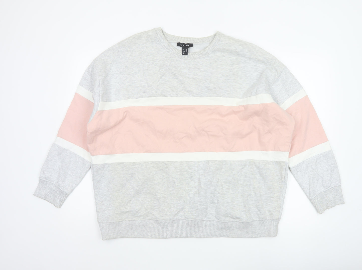 New Look Women’s Multicoloured Colourblock Fleece Sweatshirt Size L