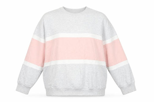 Front view of New Look Women’s Multicoloured Colourblock Fleece Sweatshirt, size L