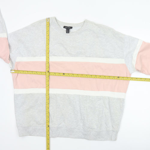 New Look Women’s Multicoloured Colourblock Fleece Sweatshirt Size L