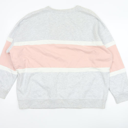 New Look Women’s Multicoloured Colourblock Fleece Sweatshirt Size L